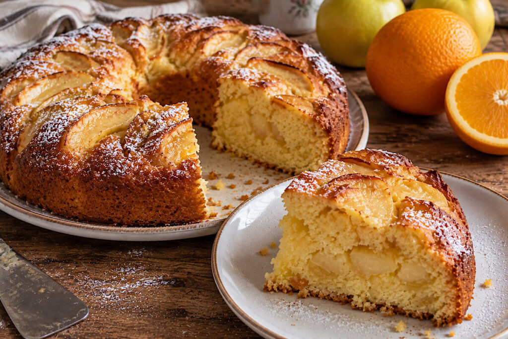 Torta di mele al succo d’arancia