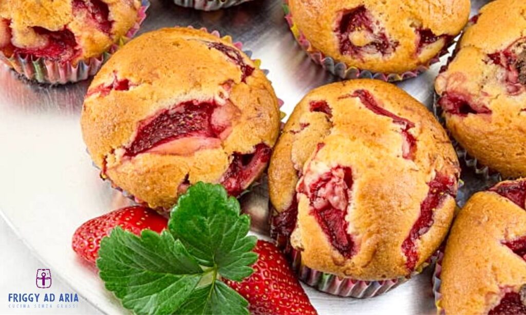 muffin alle fragole in friggitrice ad aria