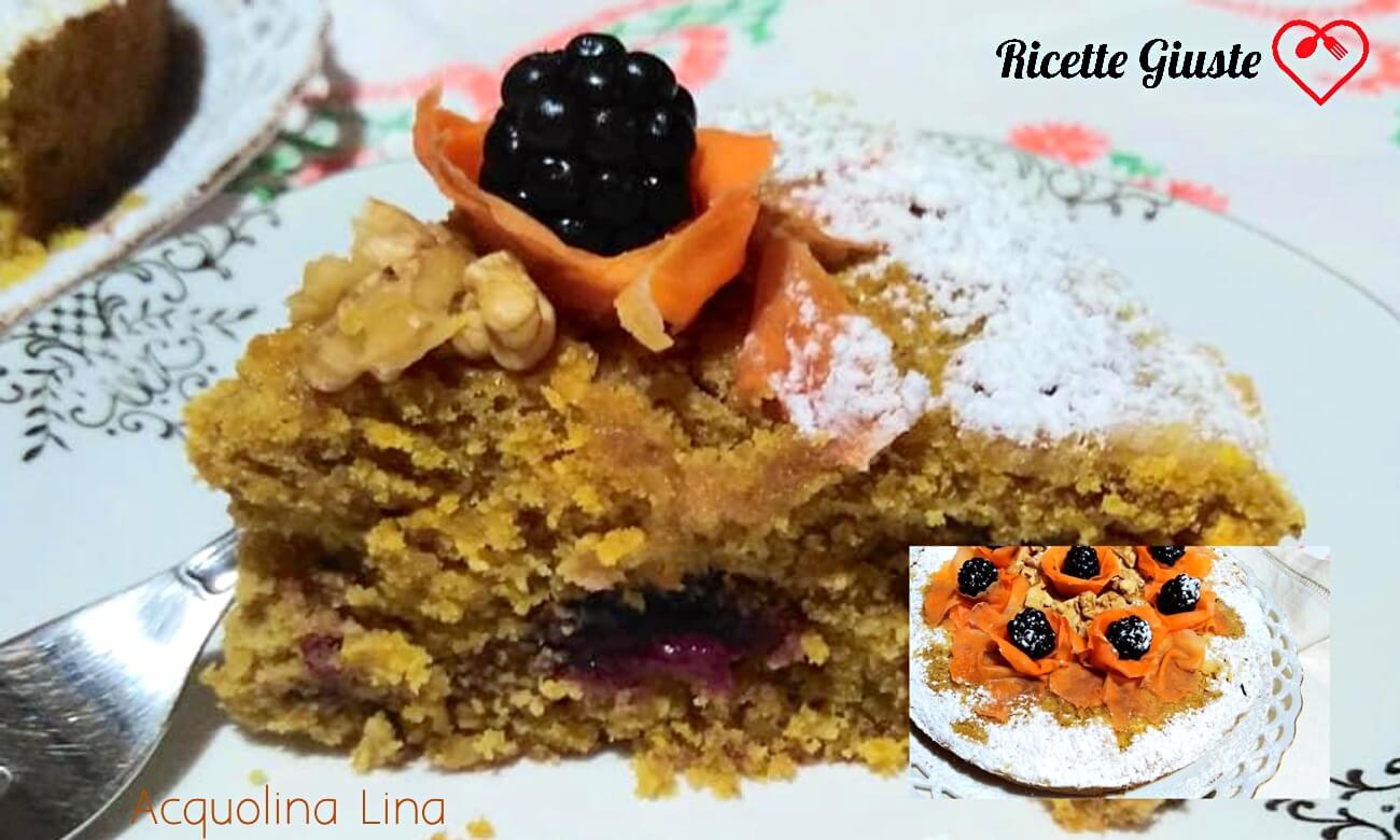 torta di more, carote e noci