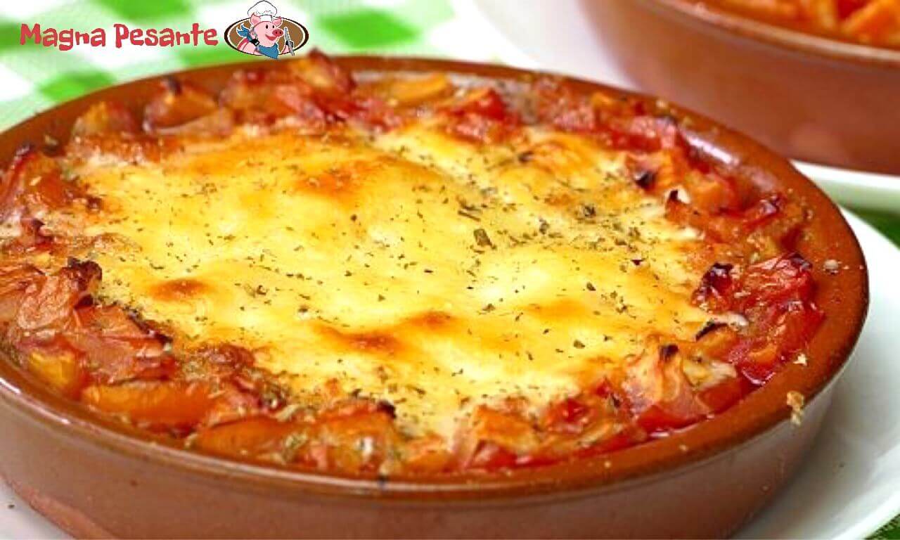 Provolone al forno con pomodoro