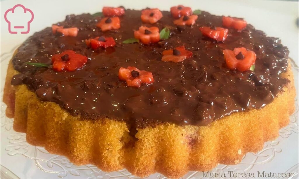 Torta alle fragole e cioccolato