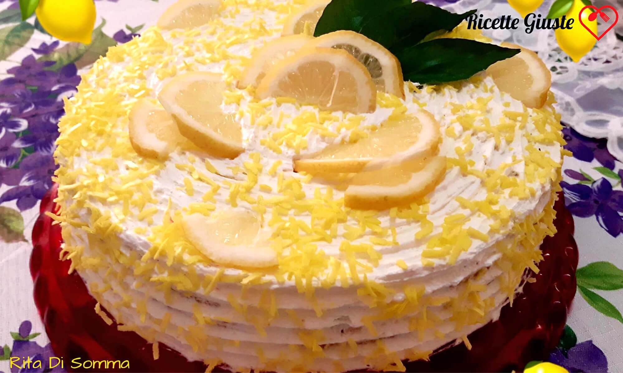 Torta al limone con crema senza cottura