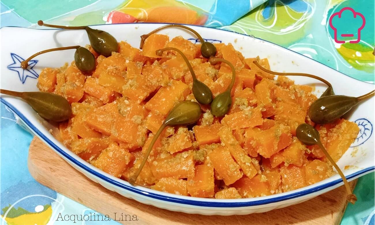 Carote al pesto di capperi