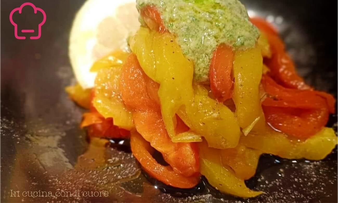 Peperoni arrosto in salsa di acciughe