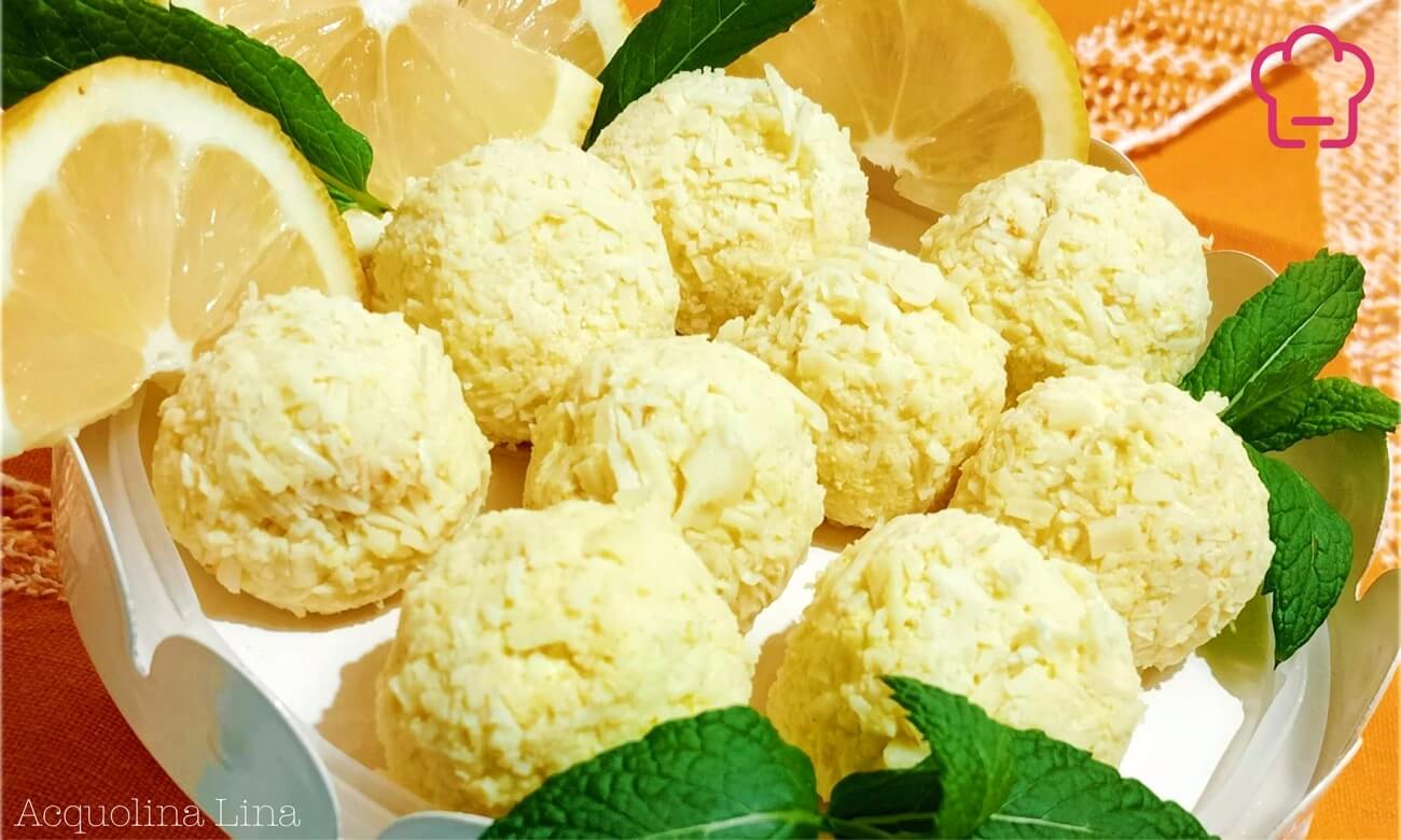 Tartufini cocco e limone