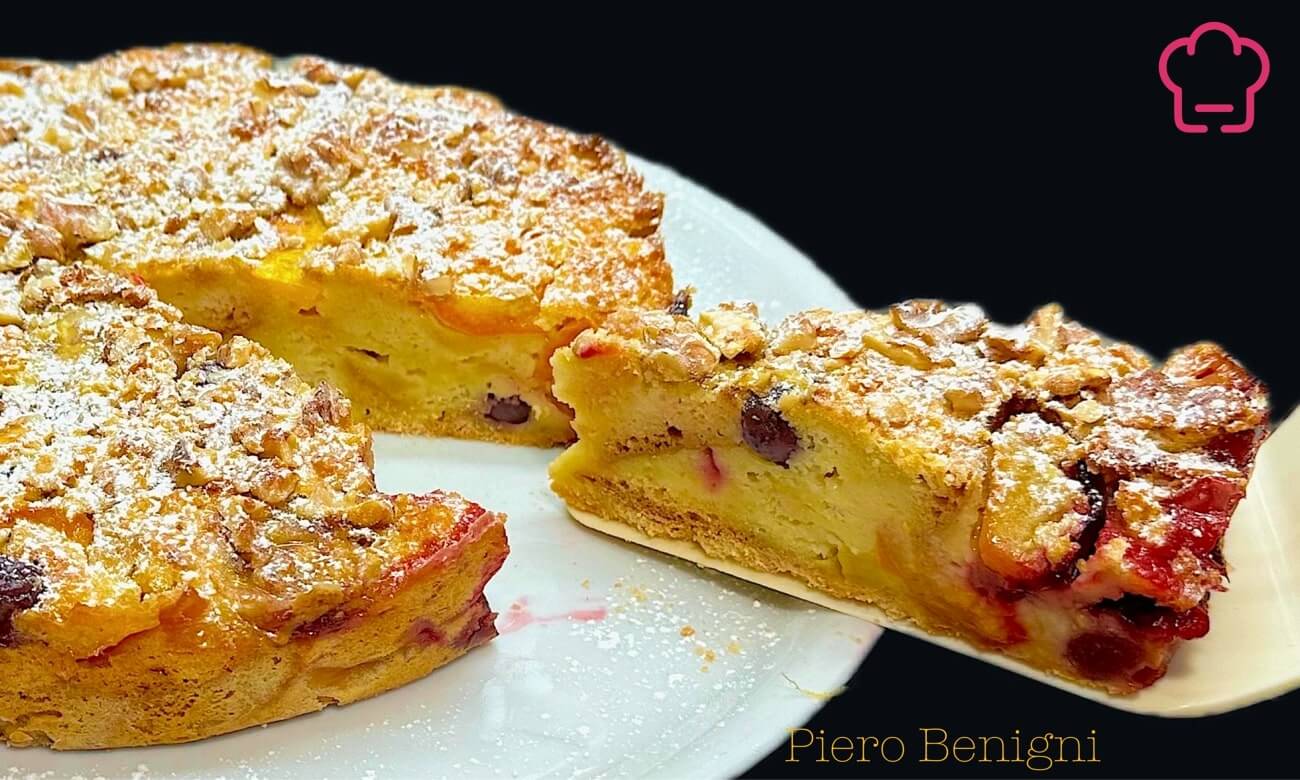 Torta di frutta e pane raffermo