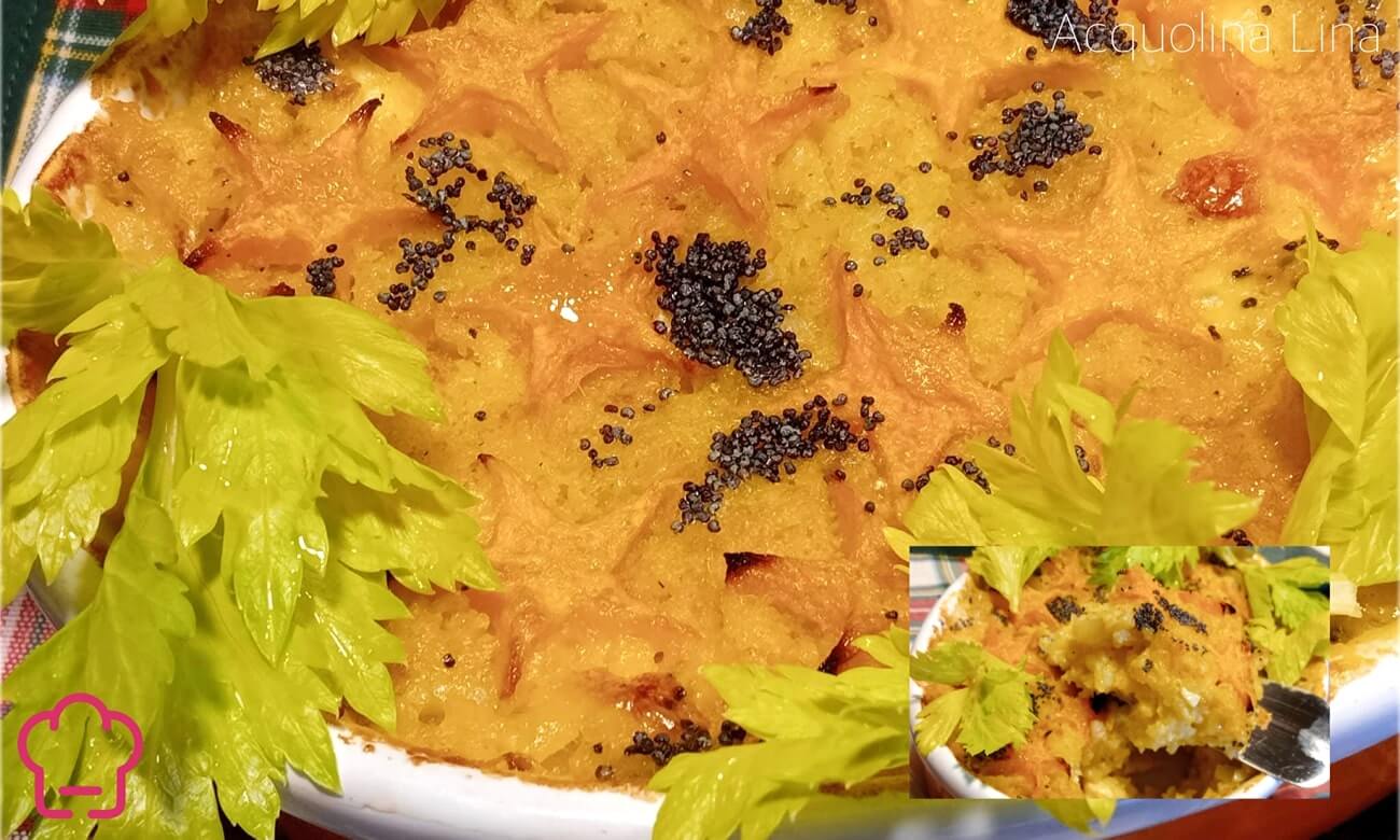 Risotto al forno diverso dal solito: zucca, sedano e pura bontà Risotto al forno con zucca e cuore di sedano bianco
