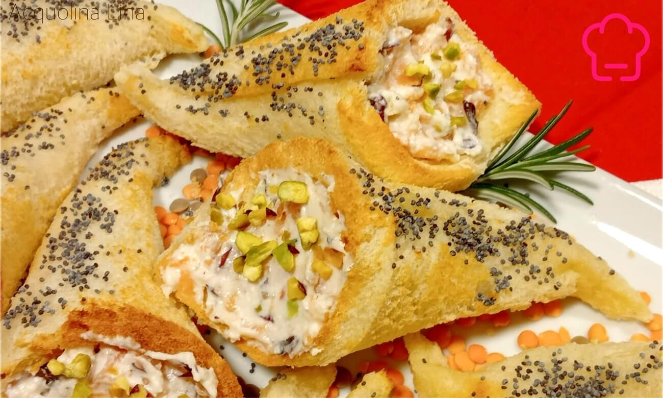 Cornucopia di pancarrè al salmone