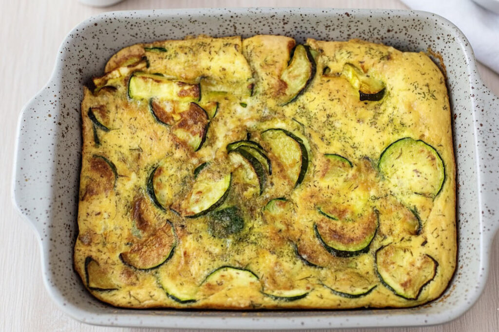 Frittata di zucchine in friggitrice ad aria light
