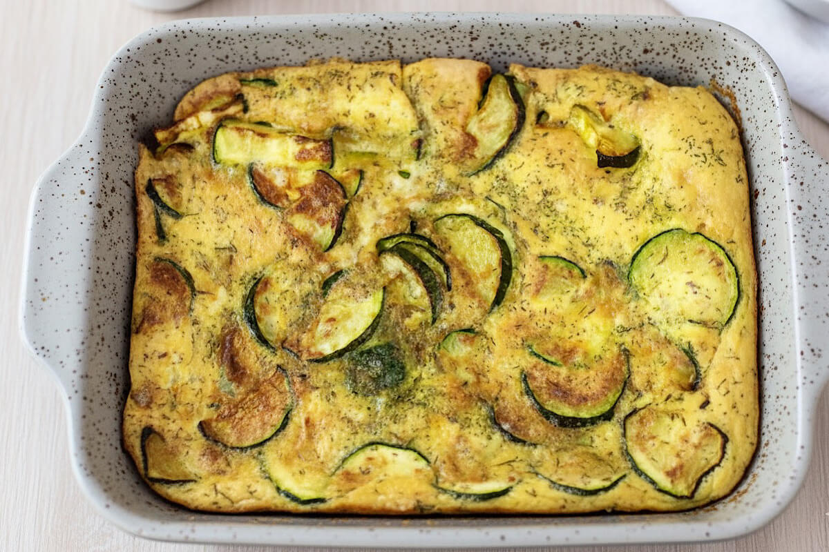 Frittata di zucchine in friggitrice ad aria light
