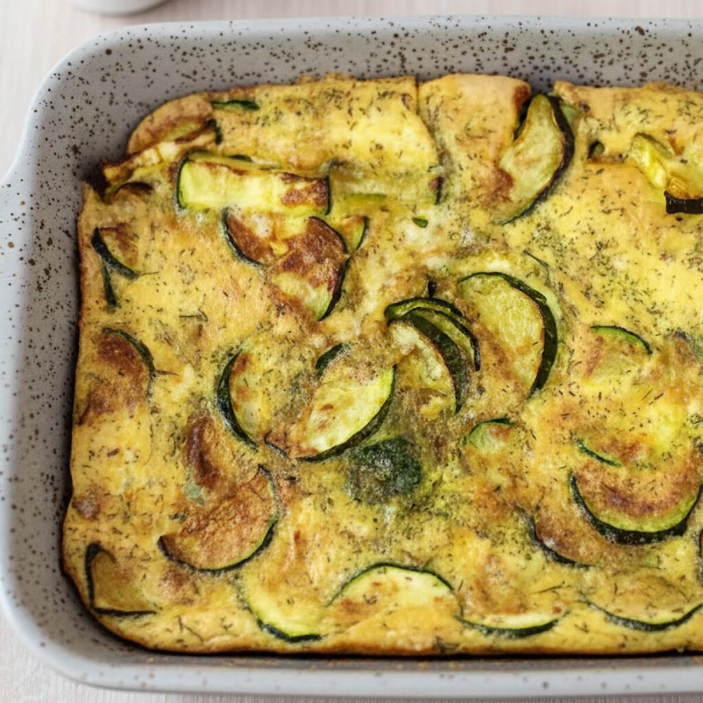 Frittata di zucchine in friggitrice ad aria light