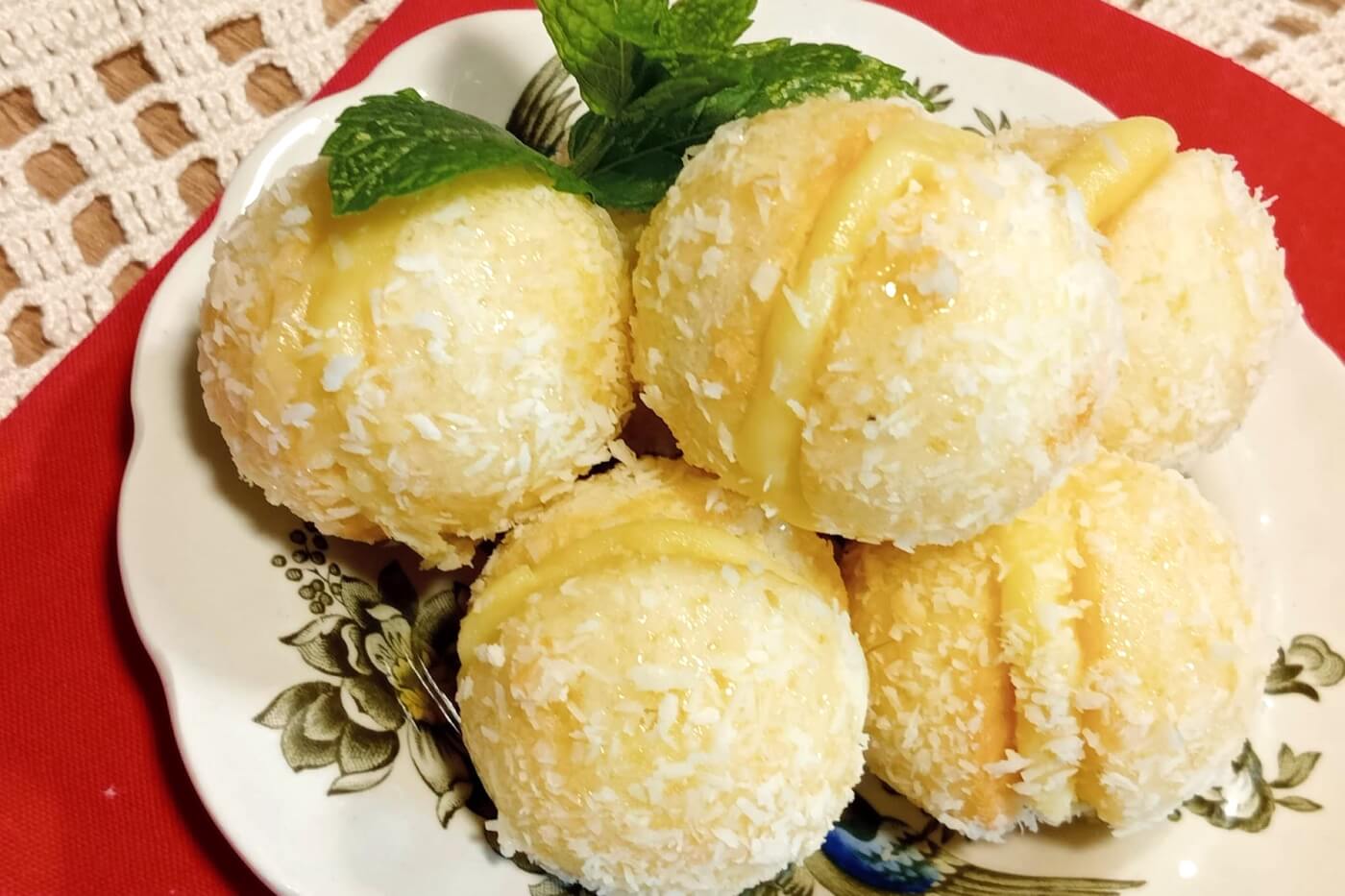 Baci di dama, cocco e limone