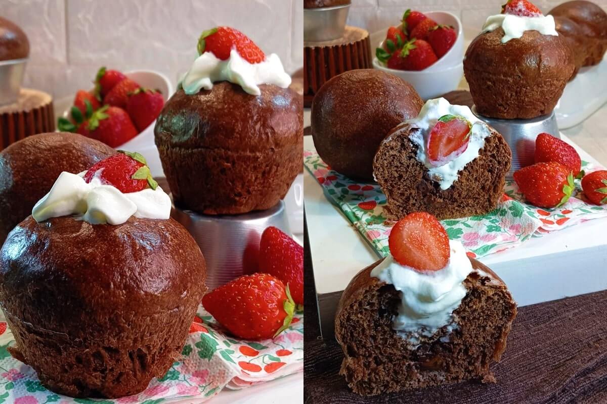 Muffin-brioche al cacao
