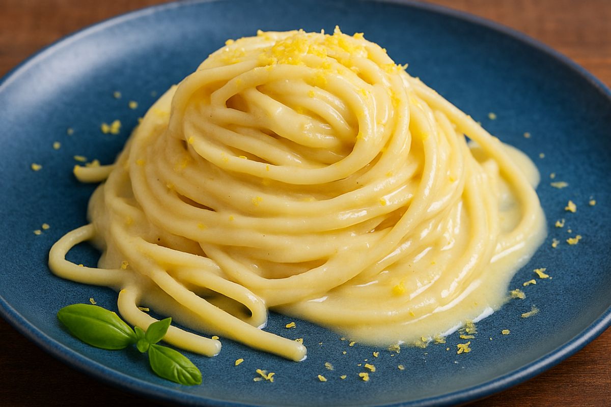 spaghetti al pesto di limone