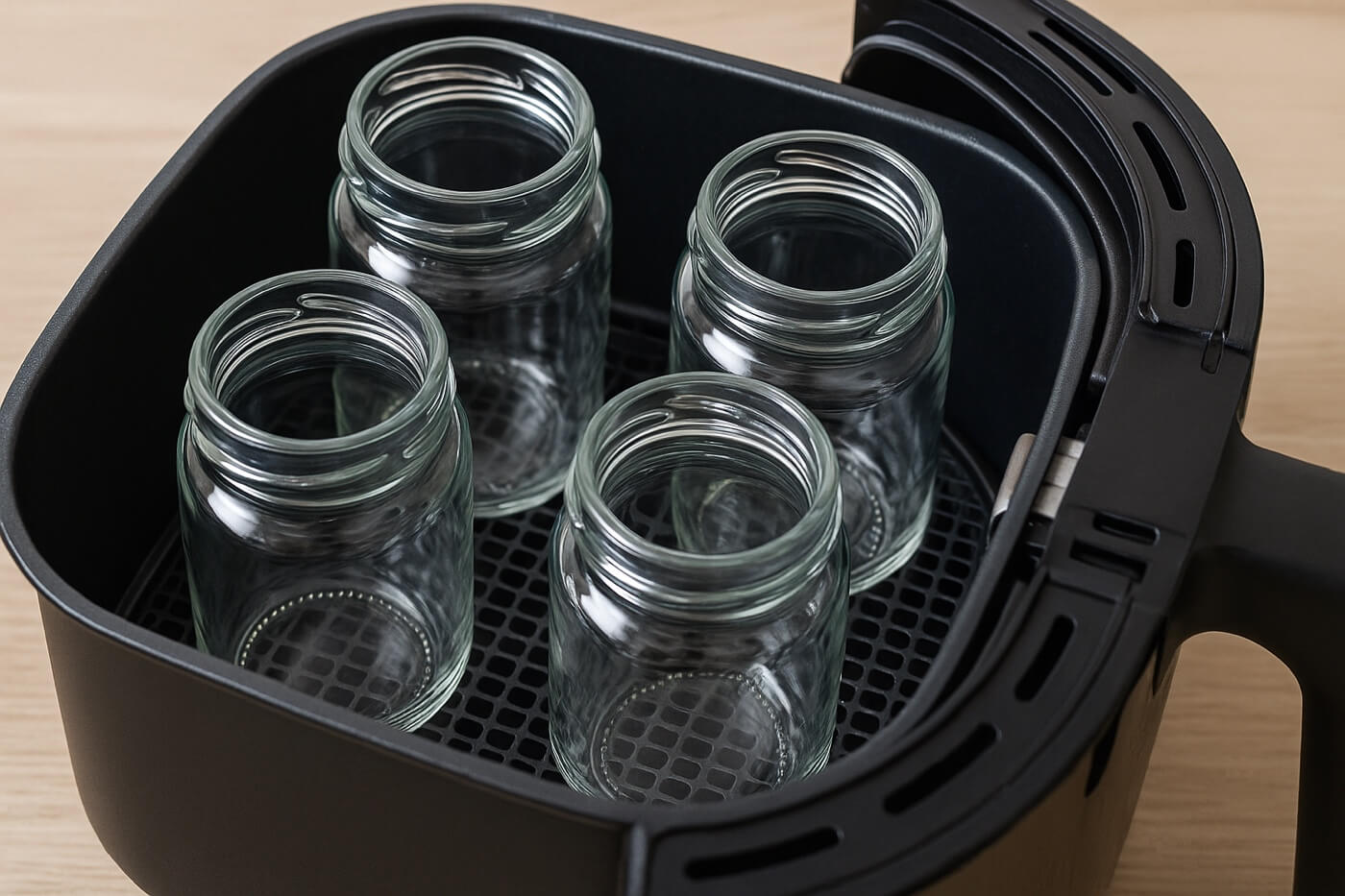 Sterilizzare vasetti in friggitrice ad aria