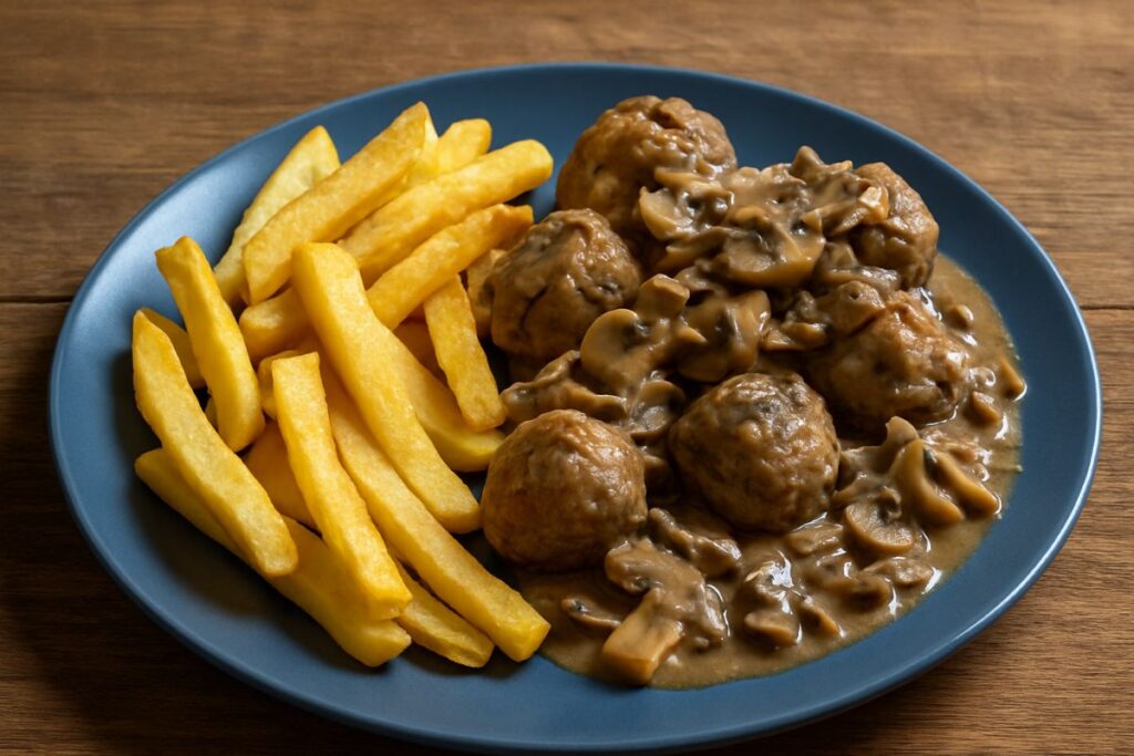 polpette con salsa di funghi nel Bimby