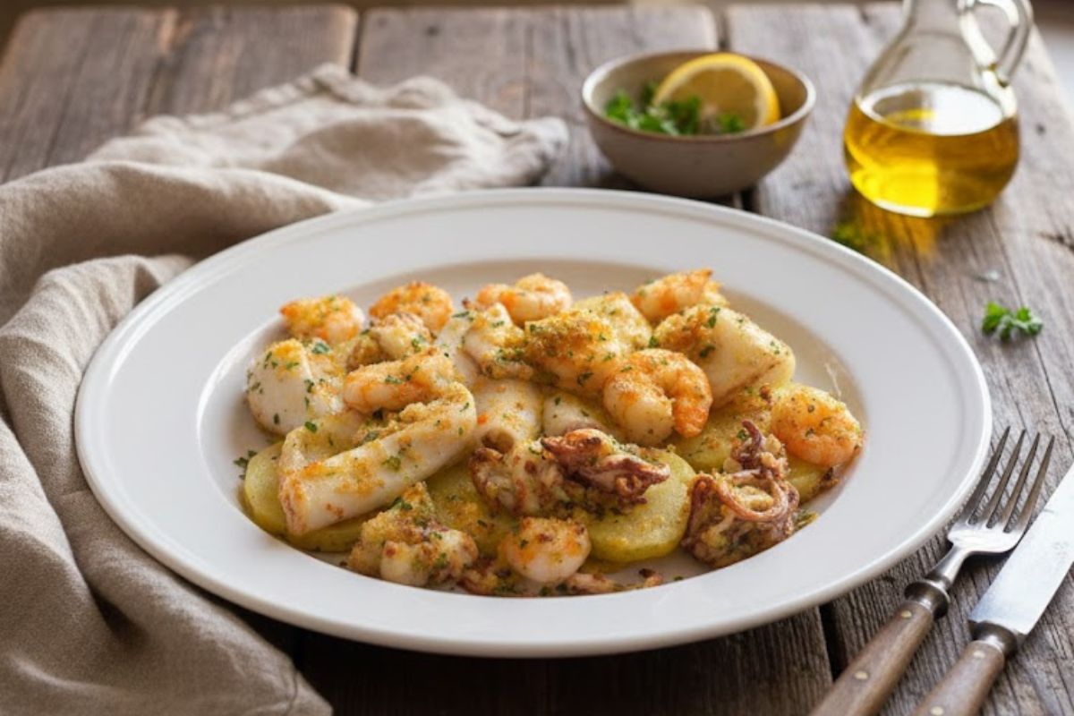 gamberi e calamari