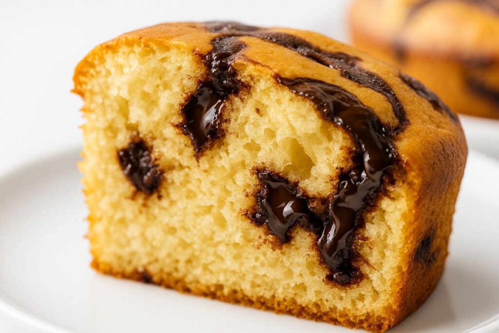 torta con yogurt e cioccolato a pezzi