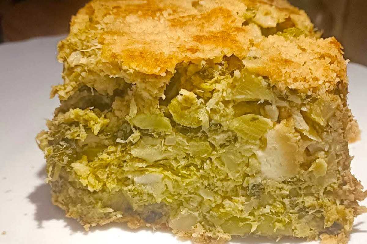 fetta di tortino di broccoli