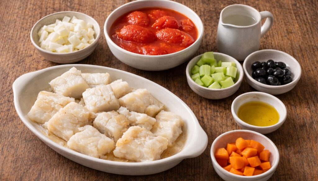 baccalà alla livornese con il Bimby, ingredienti