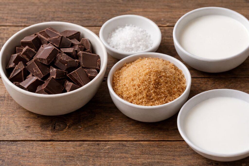 cioccolatini ripieni di crema al caramello salato con il Bimby, ingredienti