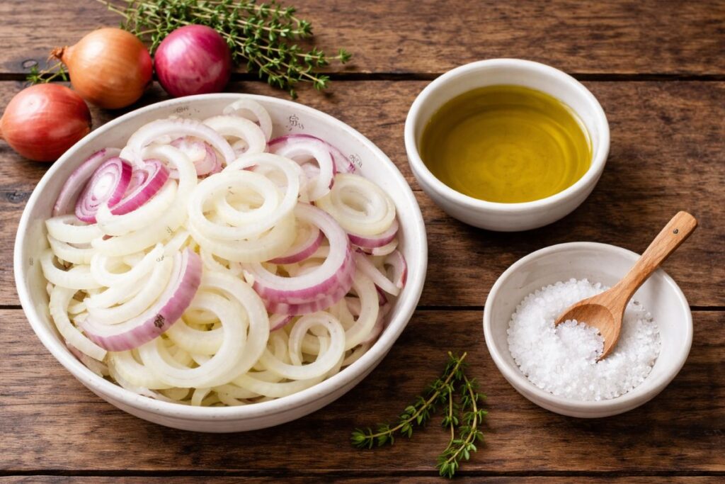 cipolle caramellate con il Bimby, ingredienti