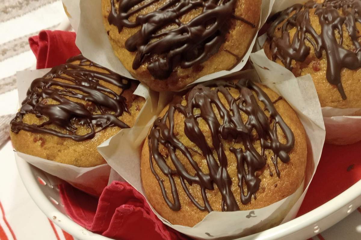 muffin coperti di cioccolato