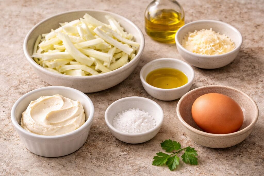 Sformatini ai finocchi con il Bimby, ingredienti