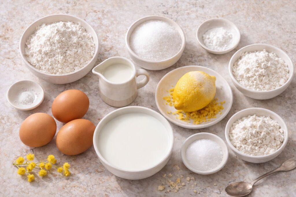 muffin mimosa Bimby, ingredienti