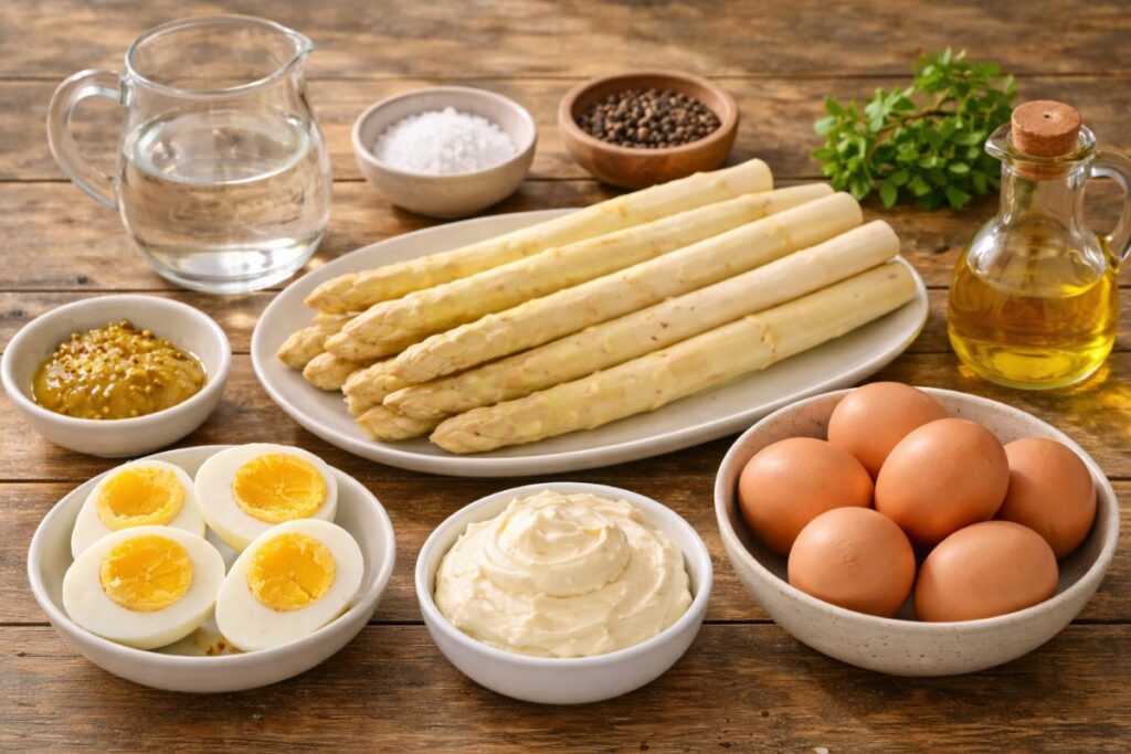 Asparagi e uova ripiene con il Bimby, ingredienti