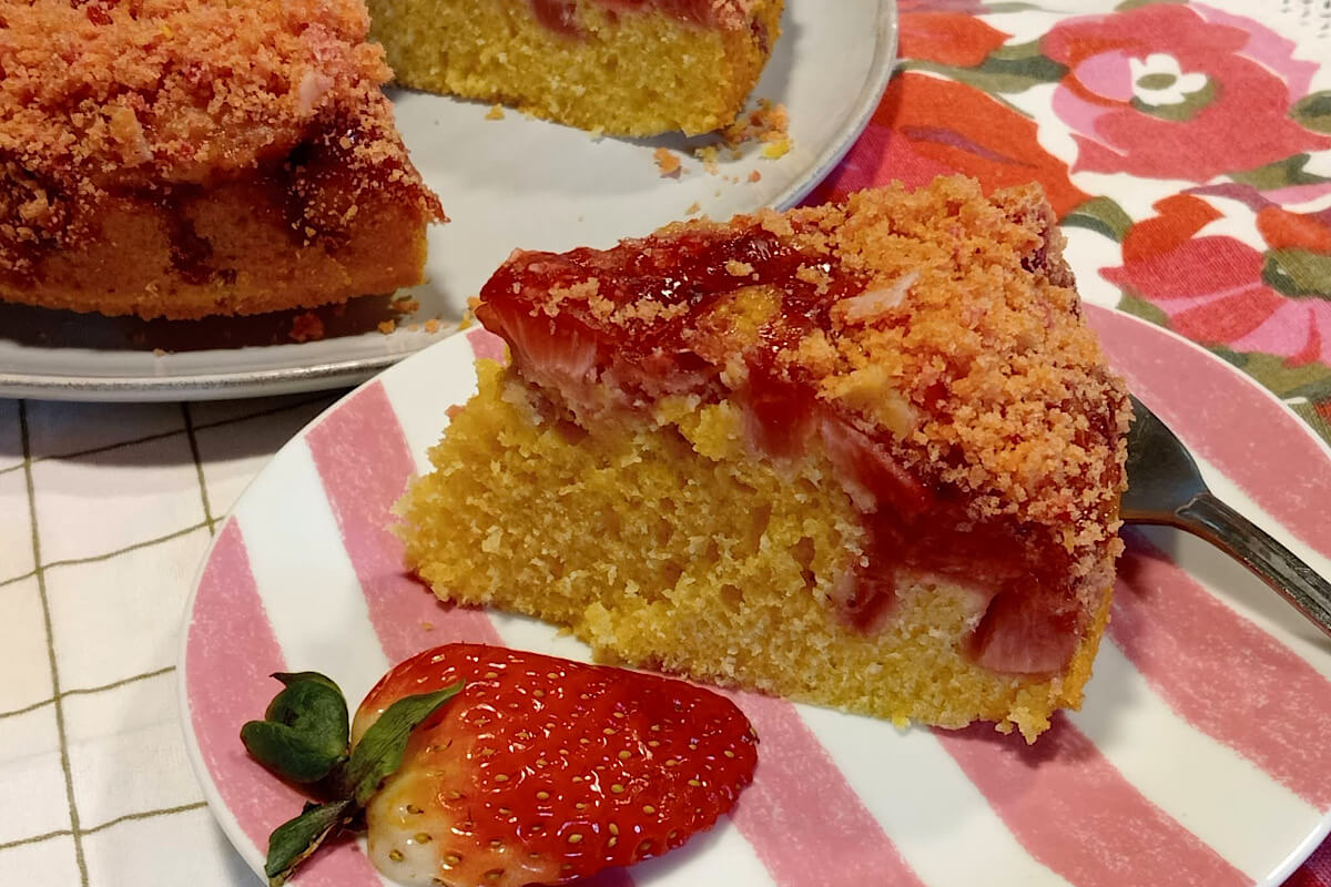 Torta soffice con fragole