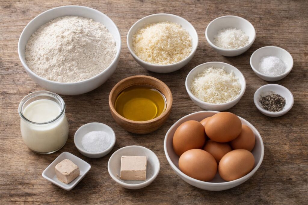 crescia al formaggio con il Bimby, ingredienti