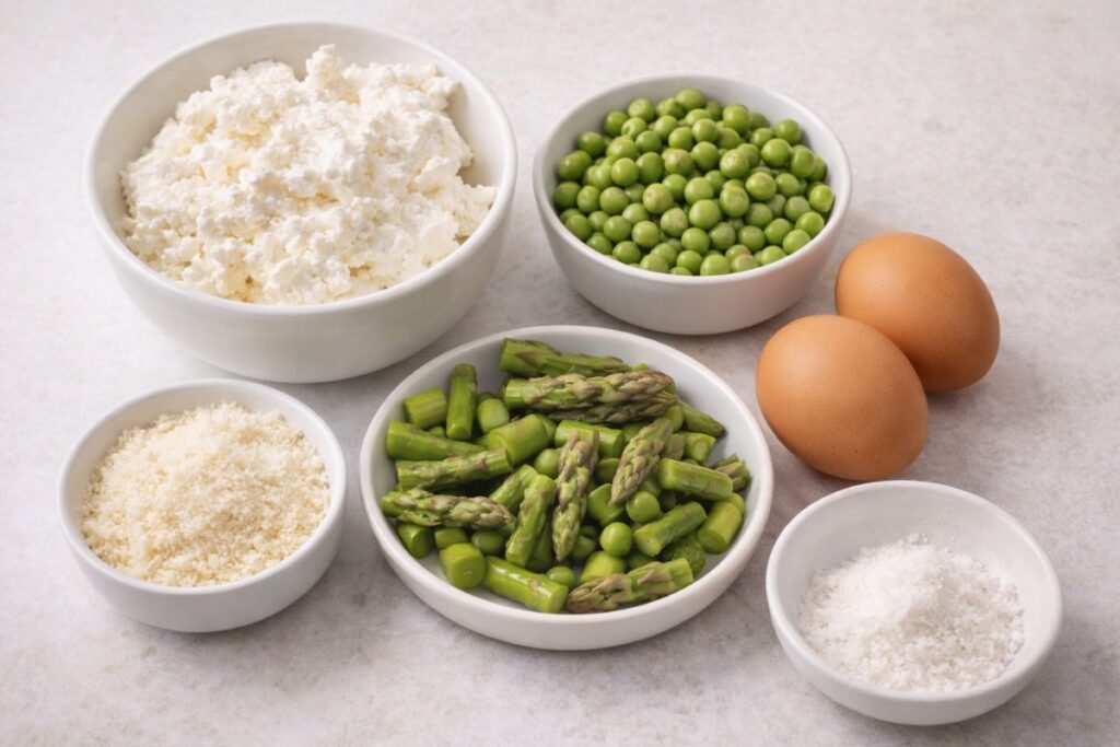 terrina di ricotta e asparagi con il Bimby, ingredienti
