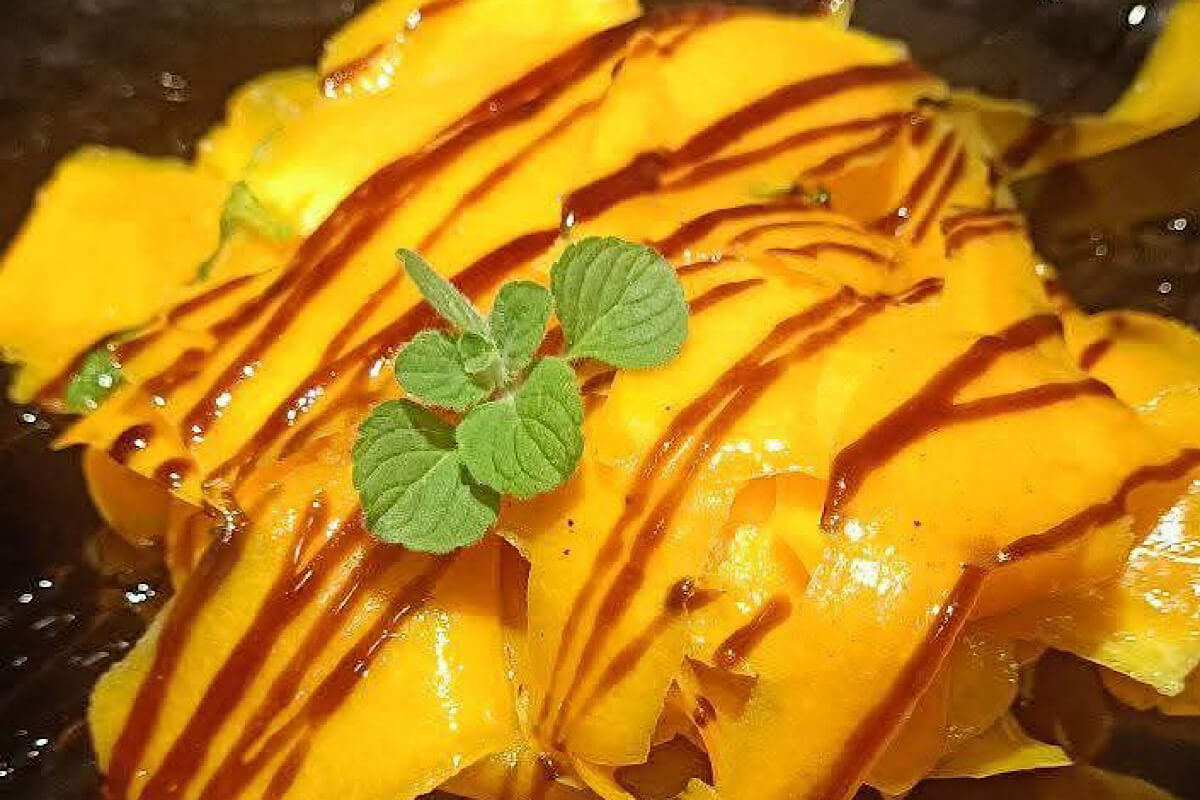 Zucca cruda marinata
