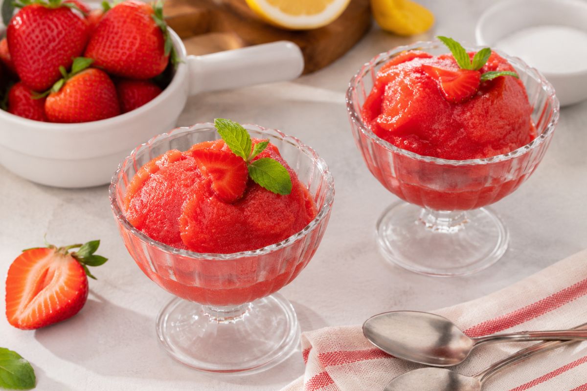 Sorbetto alle fragole con il Bimby