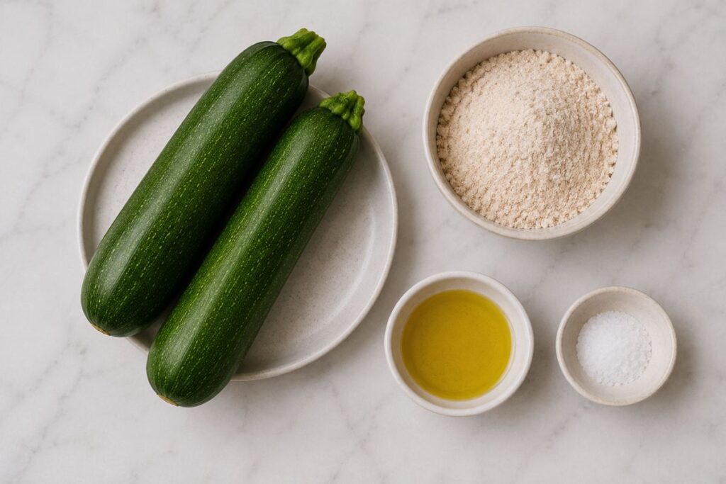 Zucchine croccanti, ingredienti