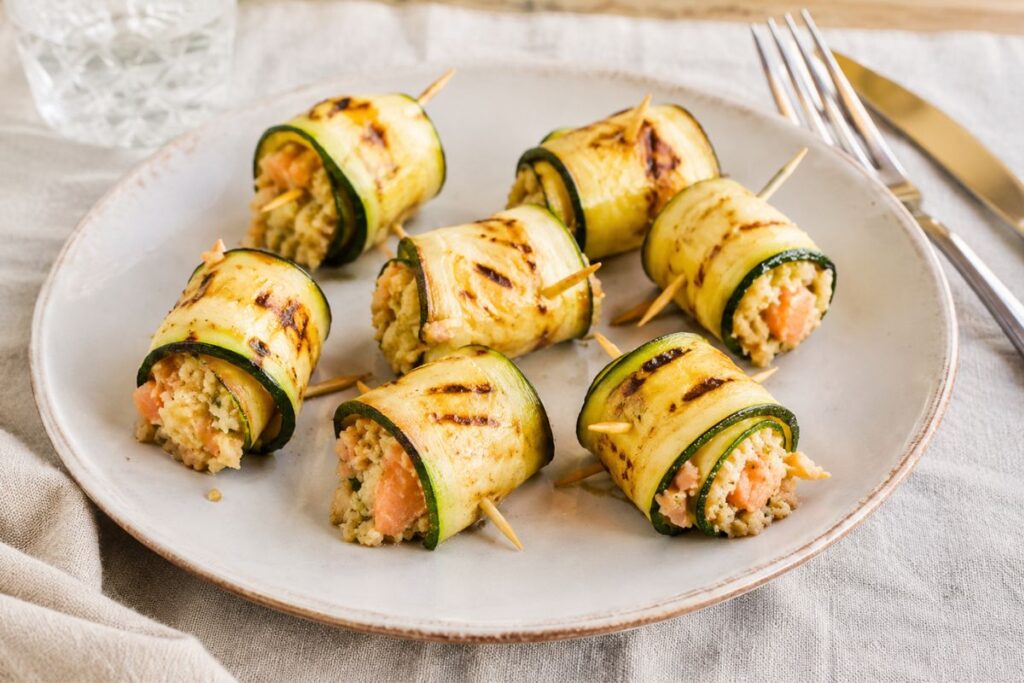 Rotolini di zucchine e salmone con il Bimby