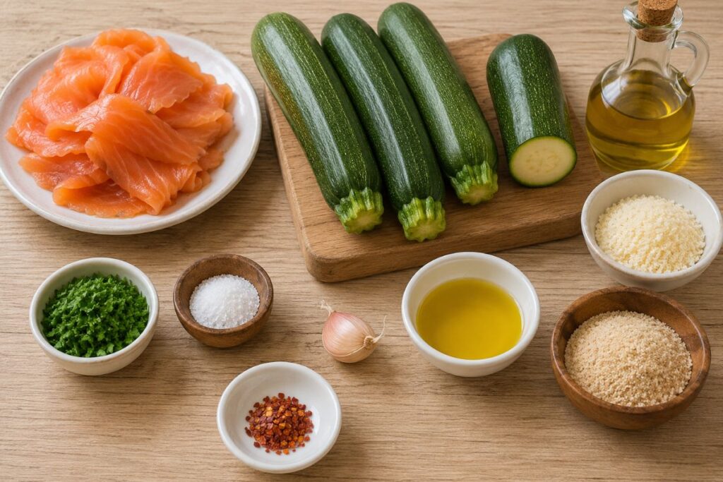 Rotolini di zucchine e salmone con il Bimby, ingredienti