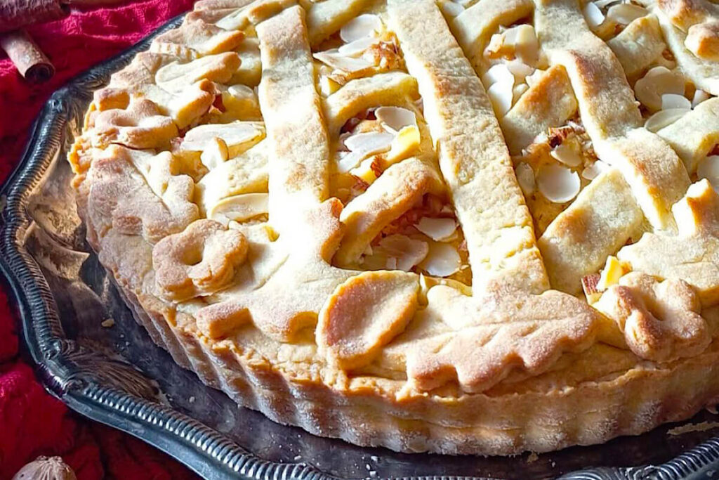 Crostata di mele con frolla all'olio