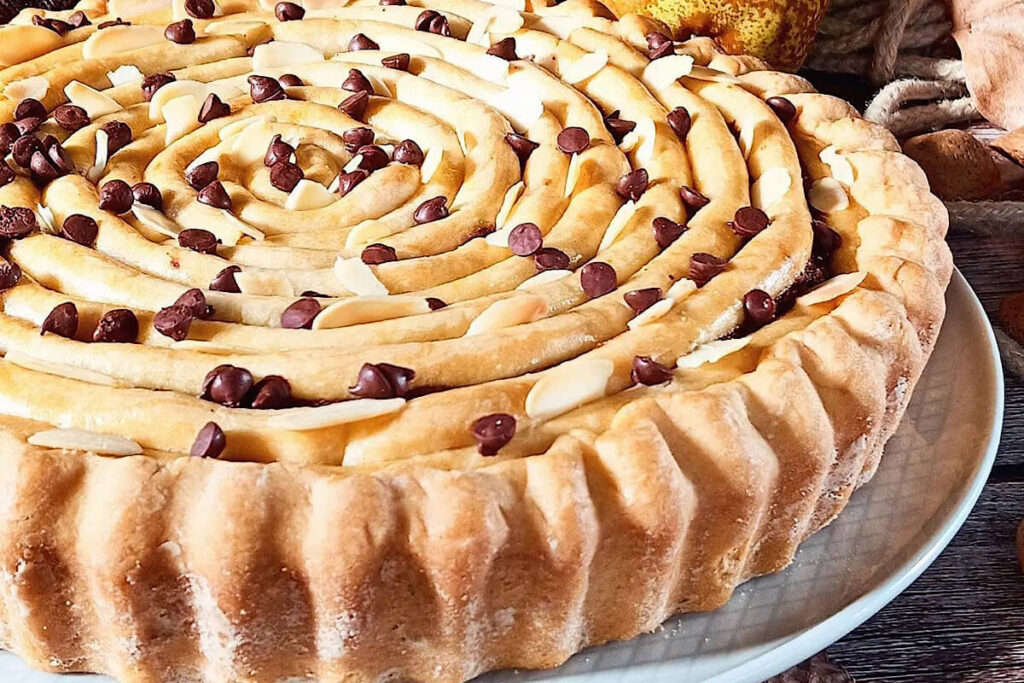 Crostata con pere e cioccolato