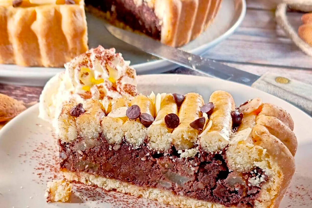 Crostata con pere e cioccolato