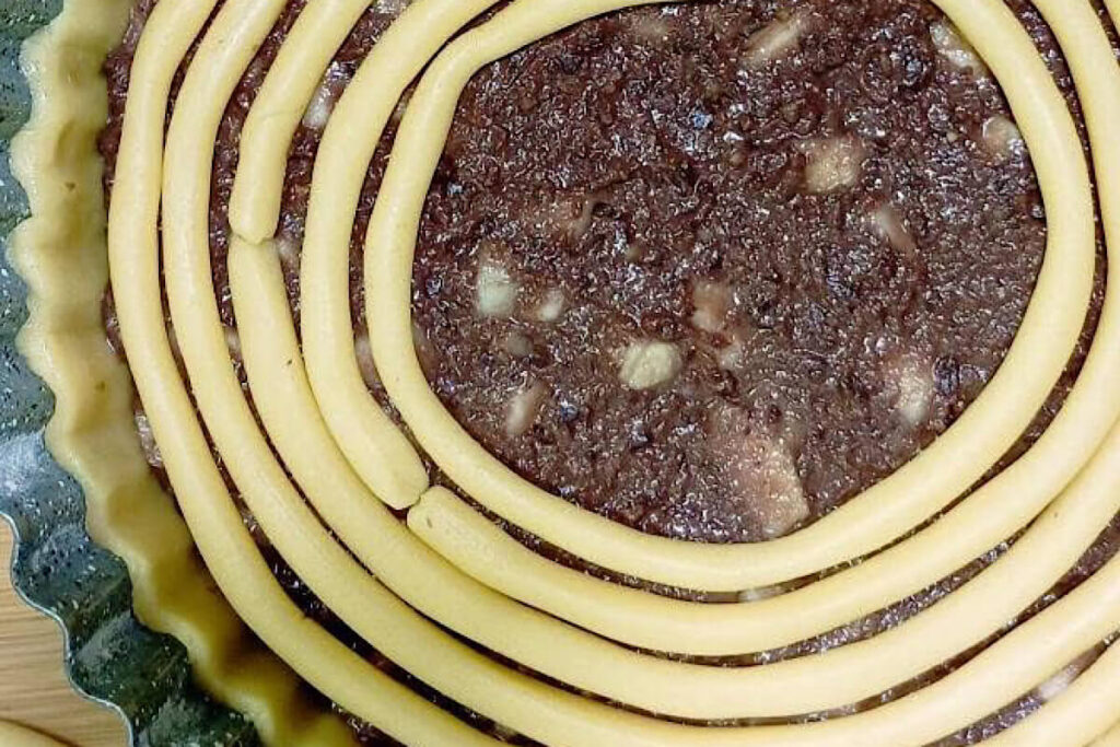 Crostata con pere e cioccolato